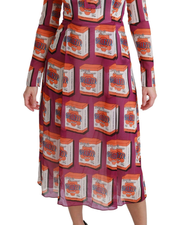 Purple Silk Bellezza A-Line Gown Dress