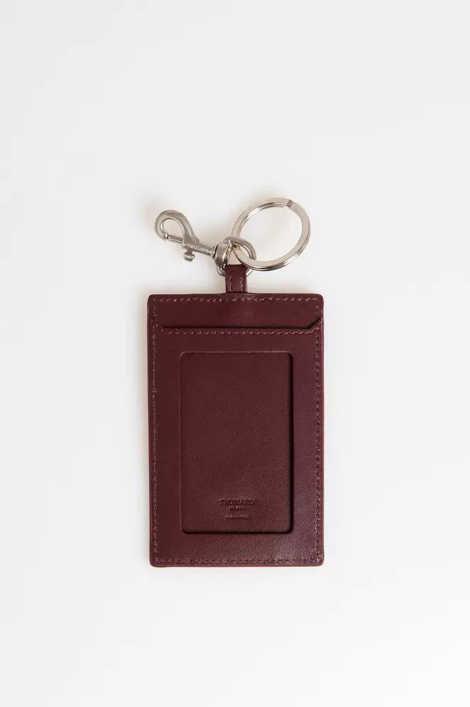 Brown Leather Men Badge Holder