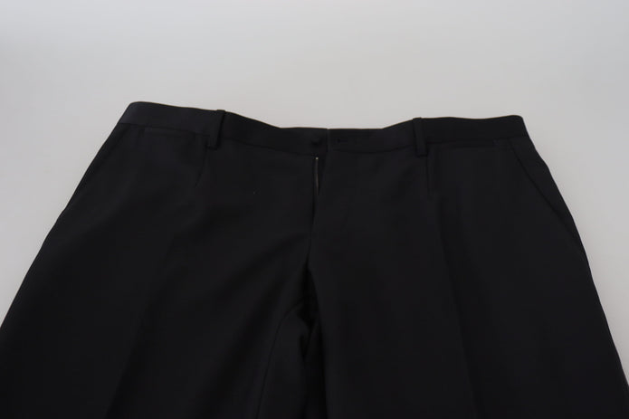 Black Wool Chino Dress Formal Pants