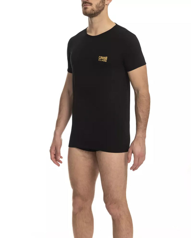 Black Cotton Men's T-Shirt