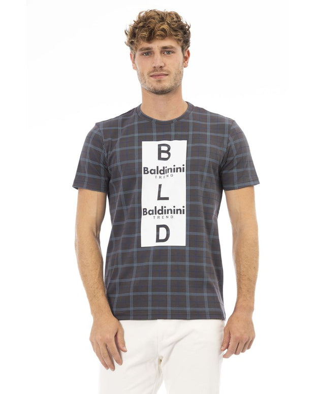 Gray Cotton Men T-Shirt