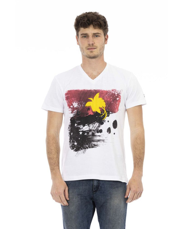 White Cotton Men's T-Shirt