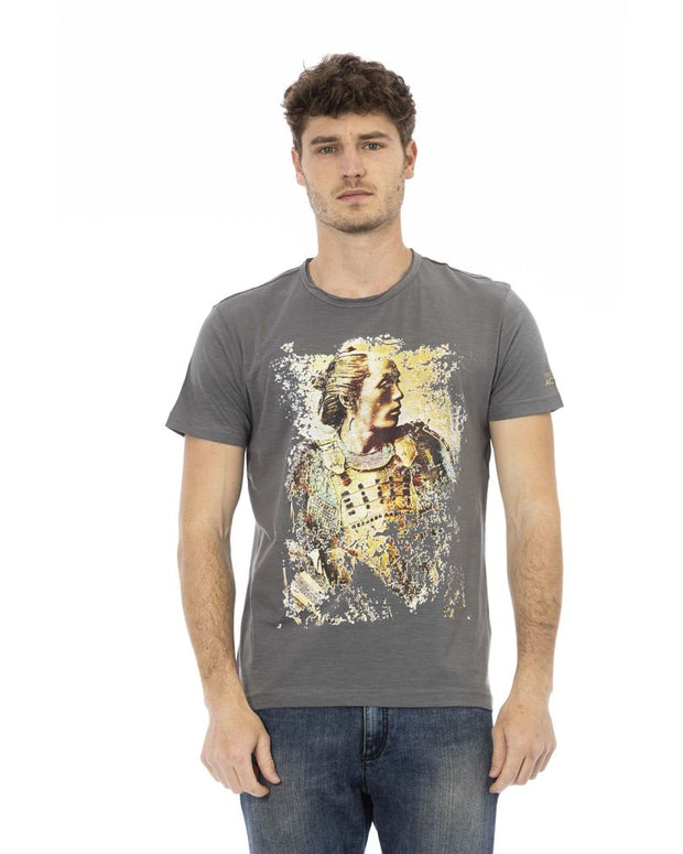 Gray Cotton Men T-Shirt
