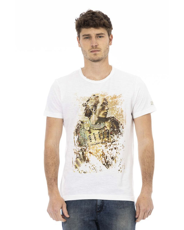 White Cotton Men T-Shirt