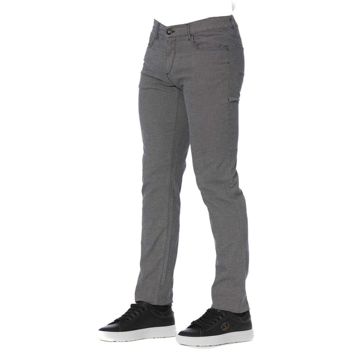 Gray Cotton Men's Pants