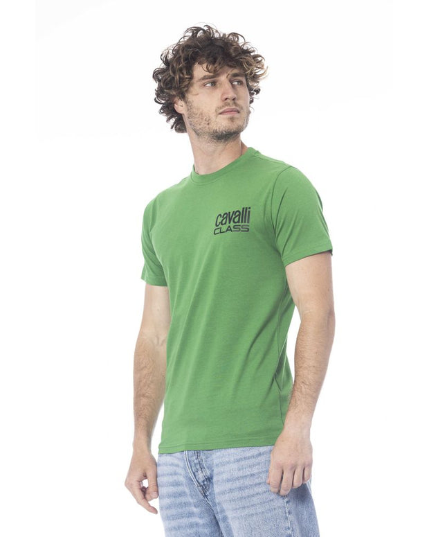 Green Cotton Men T-Shirt