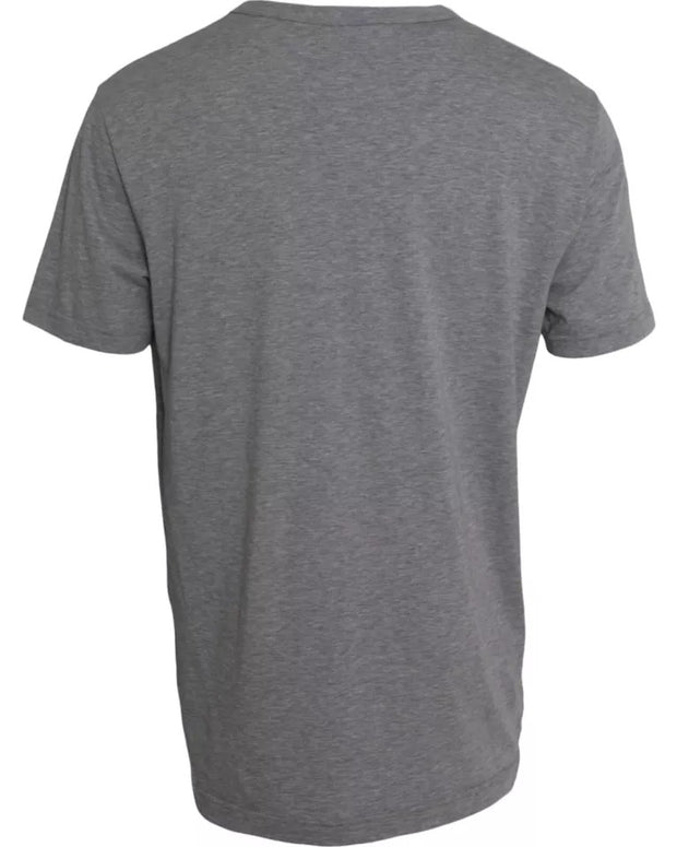 Gray Graphic Print Cotton Round Neck T-shirt