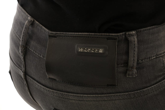 Gray Cotton Slim Fit Denim Jeans
