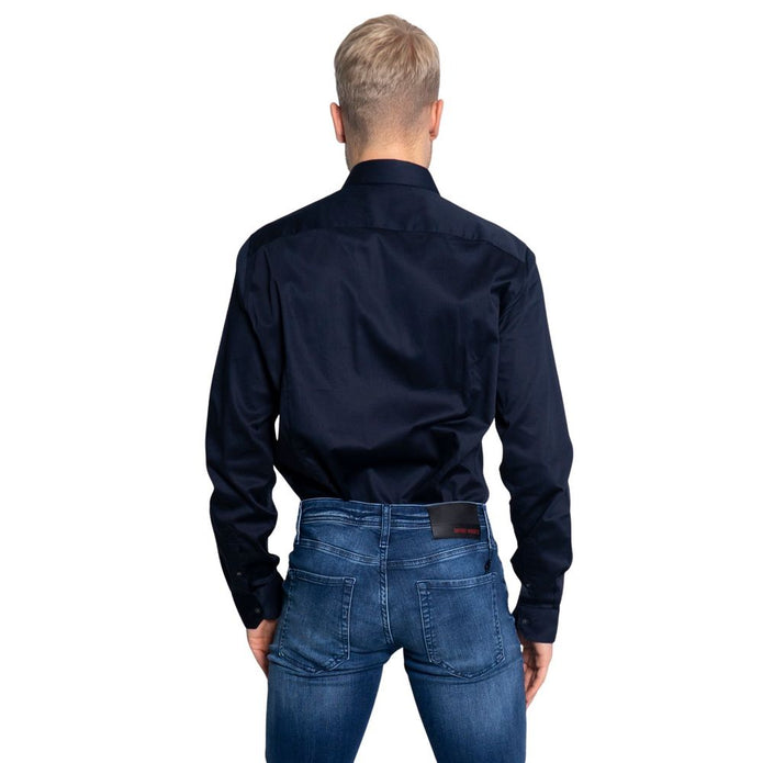 Blue Cotton Dress Shirt