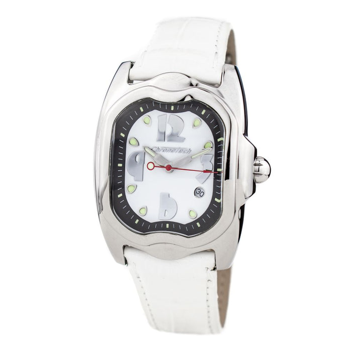 White Leather Dress Watch