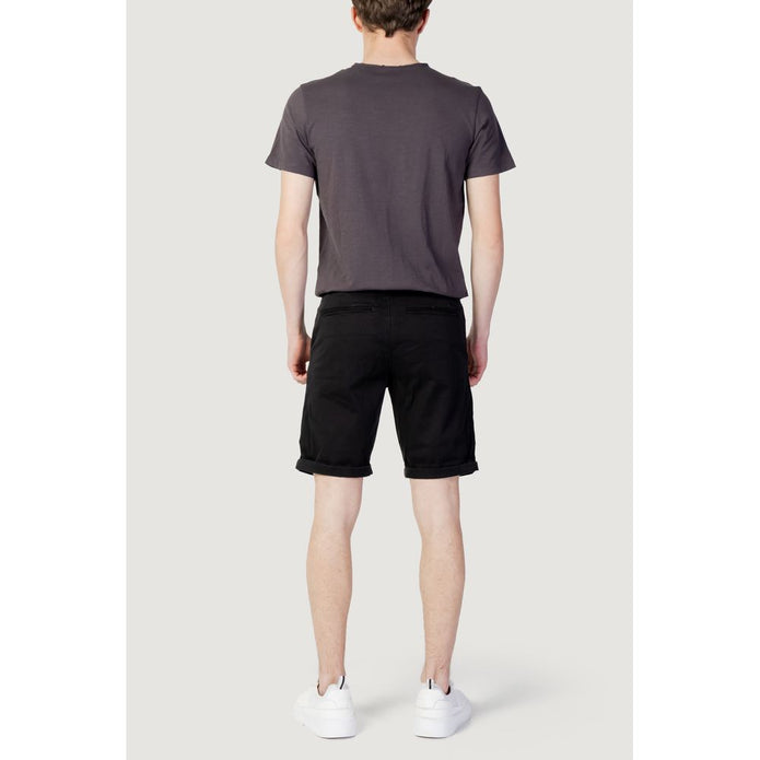 Black Cotton Shorts