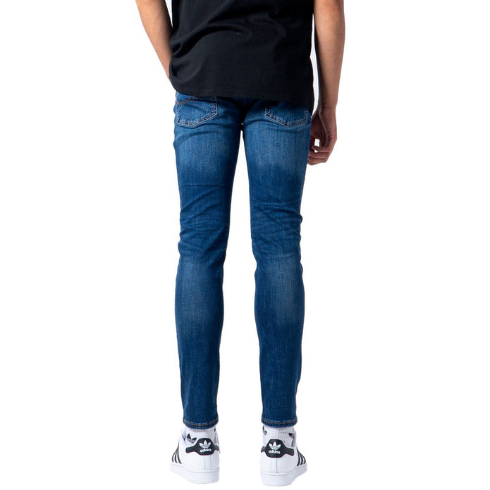Blue Cotton Skinny Jeans