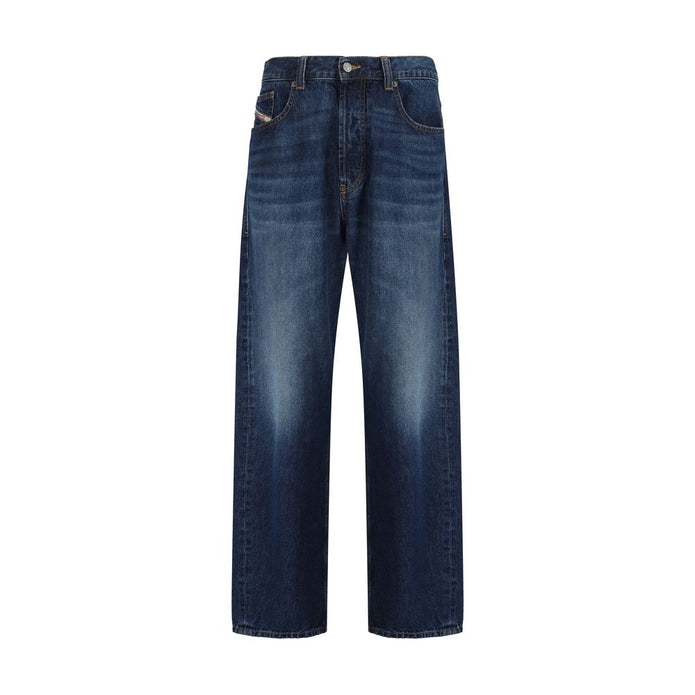 Blue Cotton Relaxed Fit Jeans