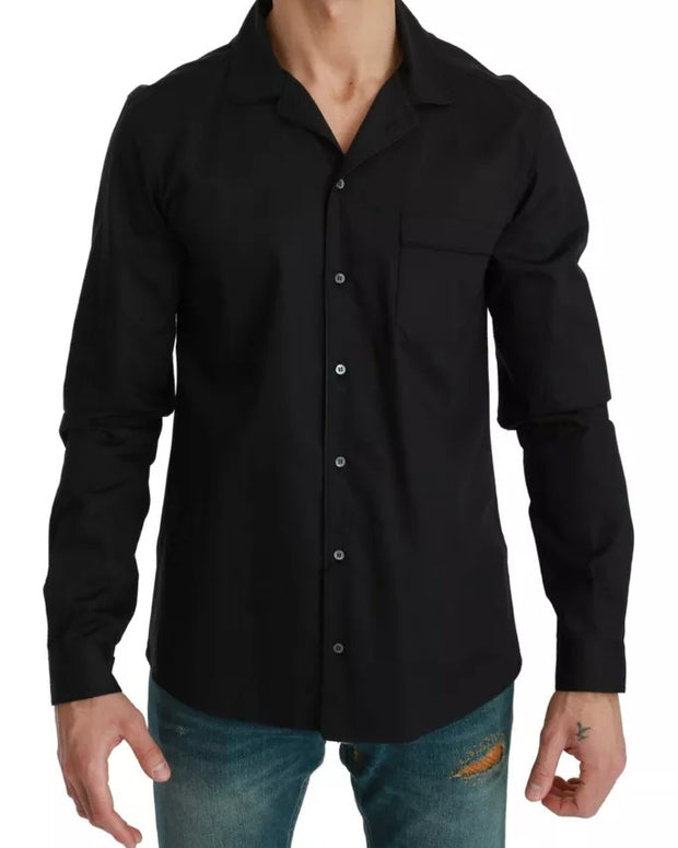 Blue Cotton Striped Pajama Lounge Shirt