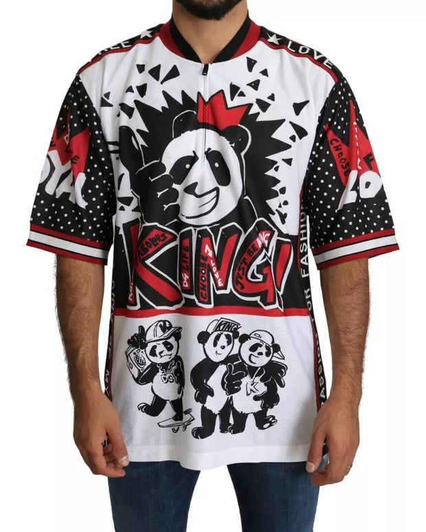 White King Panda Polyester T-shirt Top