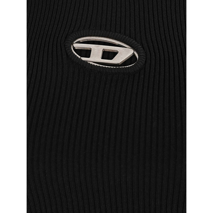 Black Rayon Long Sleeve T-Shirt