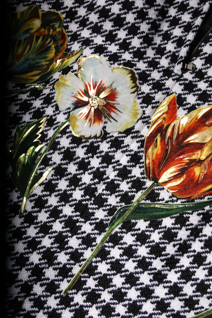 Multicolor Floral Print High Waist Pencil Cut Skirt