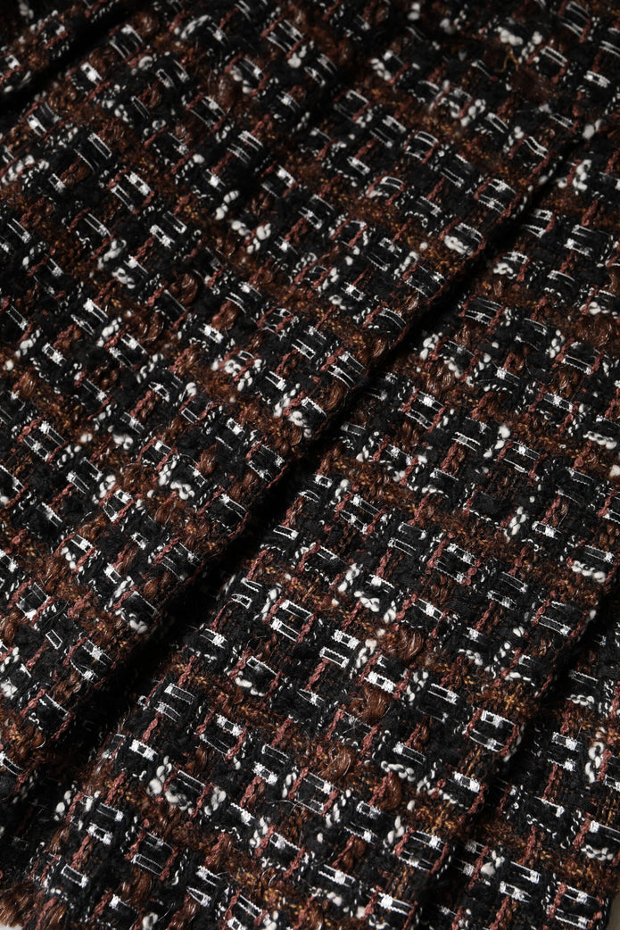 Multicolor High Waist Tartan Tweed Mini Skirt