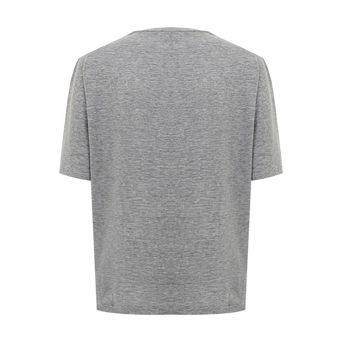 Chic Gray Cotton Tee for the Modern Woman