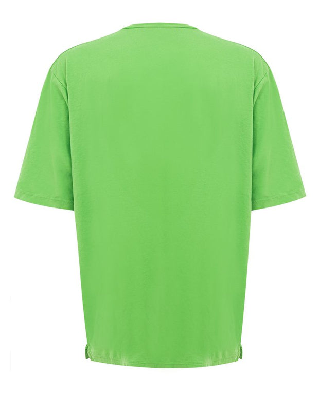 Electric Green Cotton Tee for Men