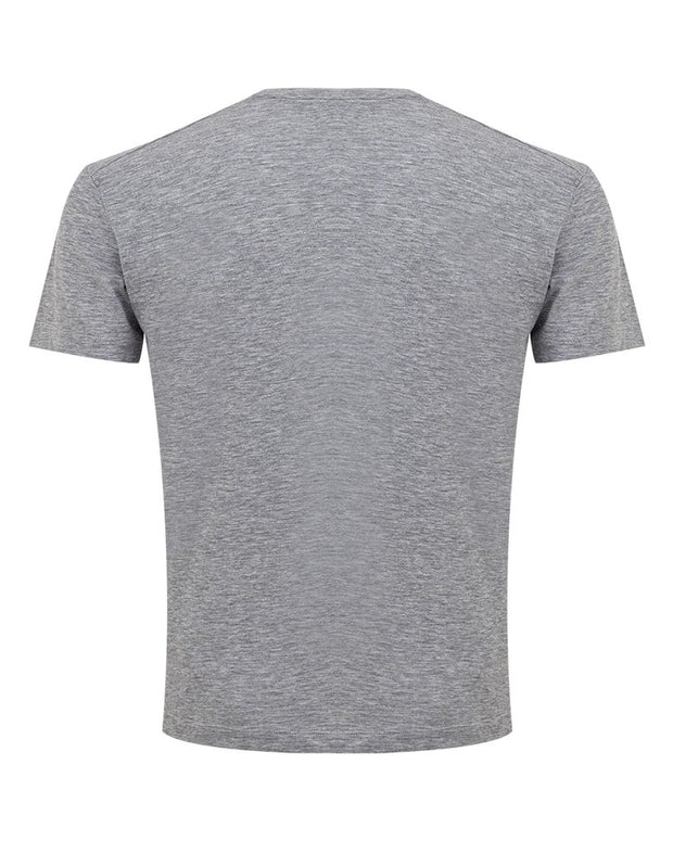 Sleek Gray Cotton Tee for Stylish Men