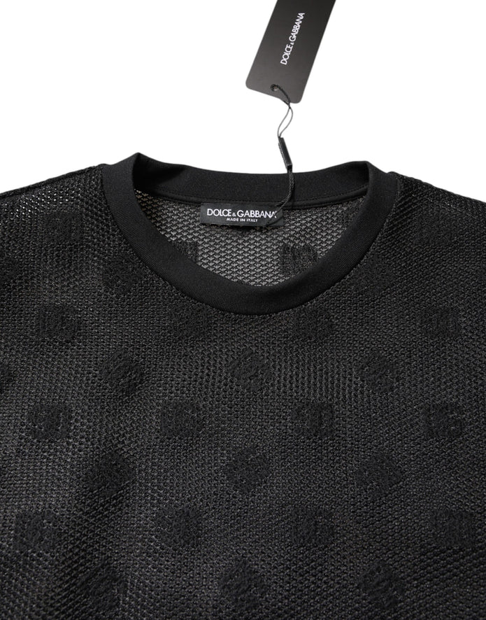 Black See Through Logo Short Sleeves T-shirt