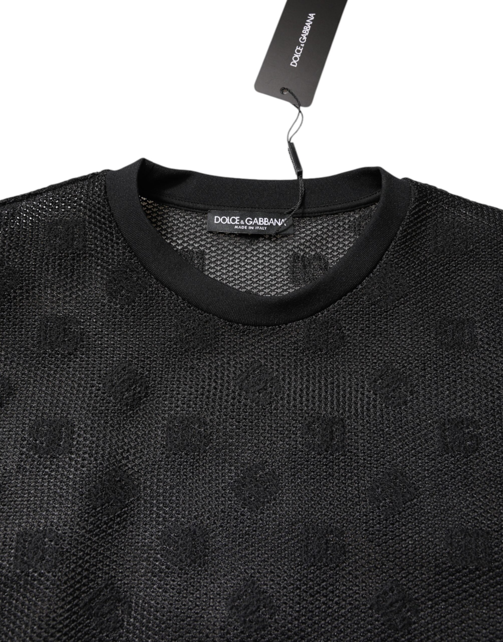 Black See Through Logo Short Sleeves T-shirt