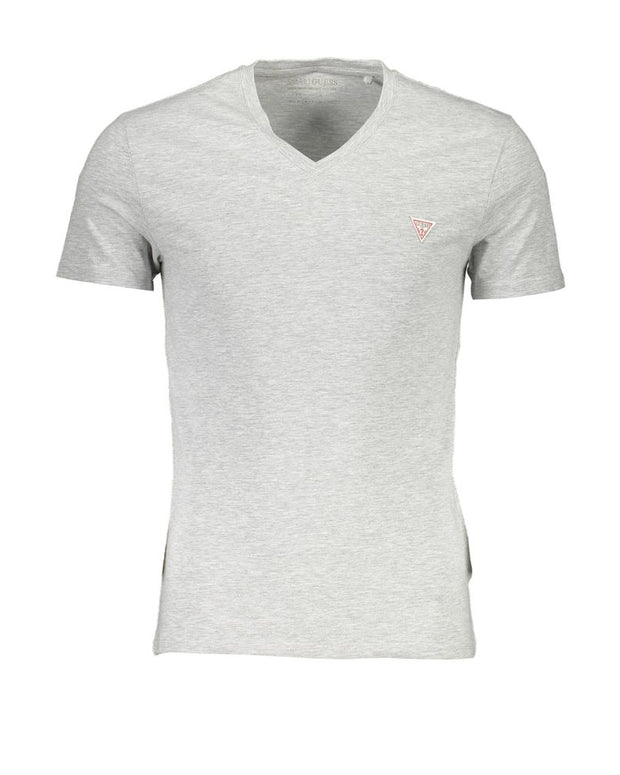 Gray Cotton Men T-Shirt