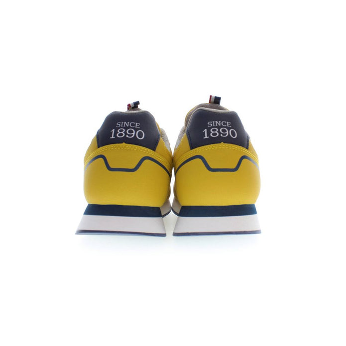 Yellow Polyester Men Sneaker