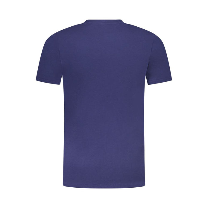 Blue Cotton Men T-Shirt