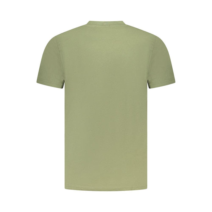 Green Cotton Men T-Shirt