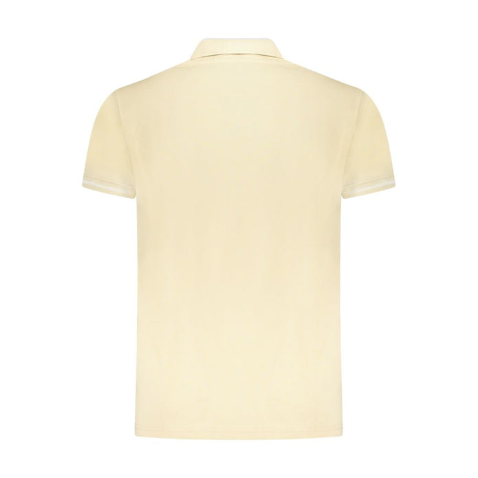 Beige Cotton Men Polo Shirt