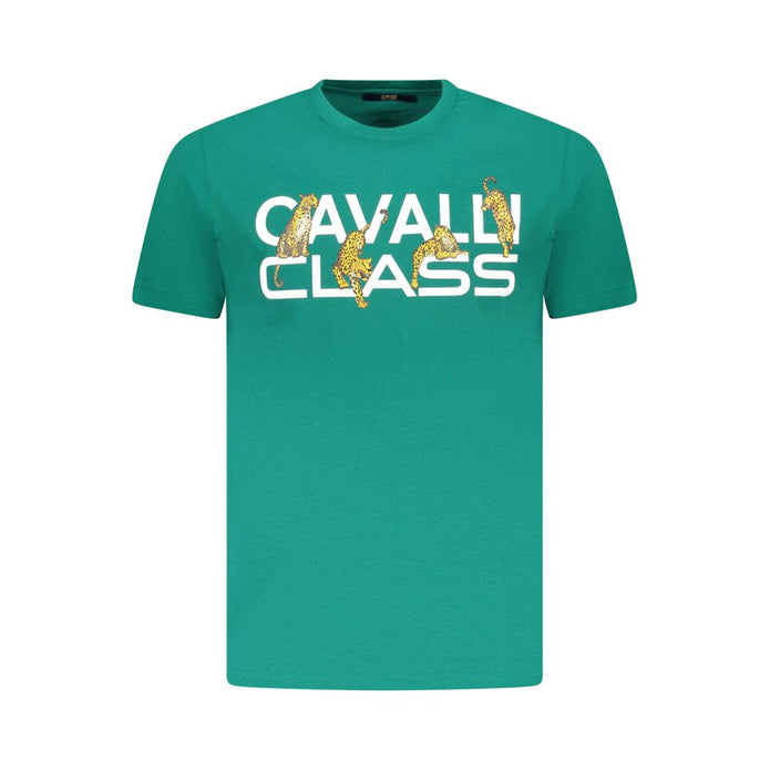Green Cotton Men T-Shirt