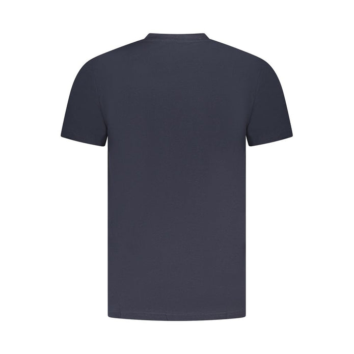 Blue Cotton Men T-Shirt