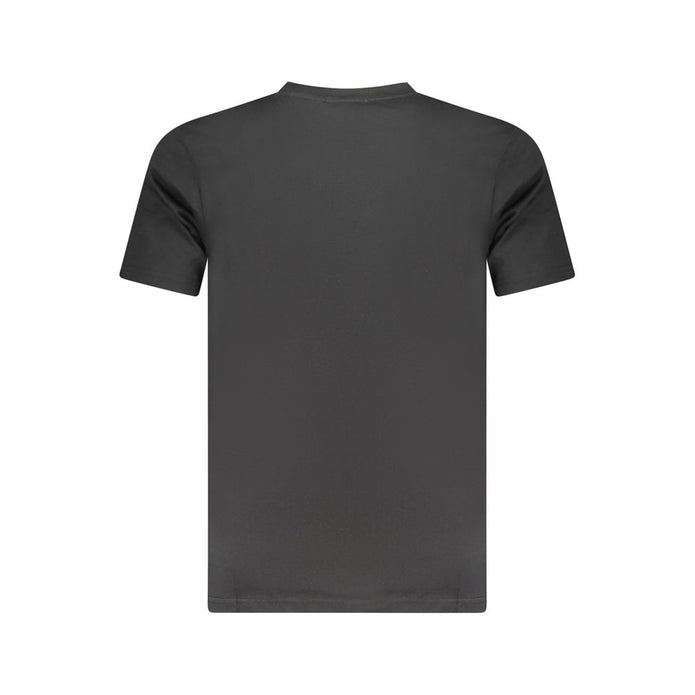 Black Cotton Men T-Shirt