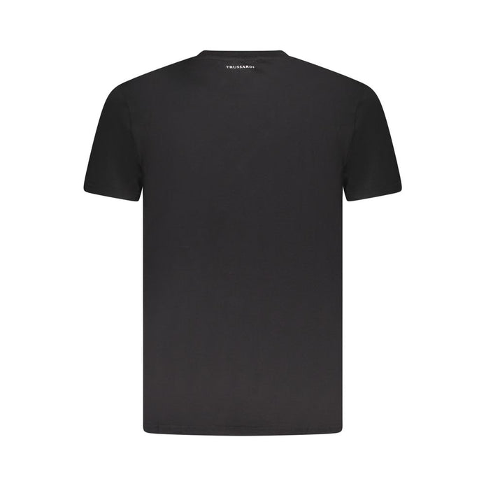 Black Cotton Men T-Shirt
