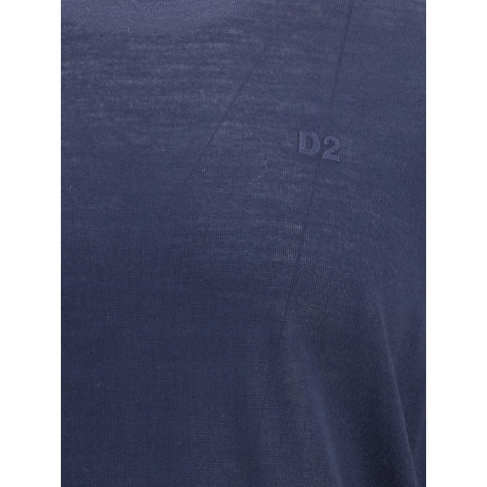 Blue Fleece Wool Sweatshirt
