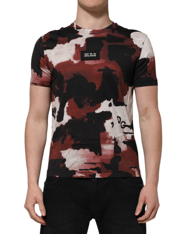 Multicolor Camouflage Men Crew Neck T-shirt