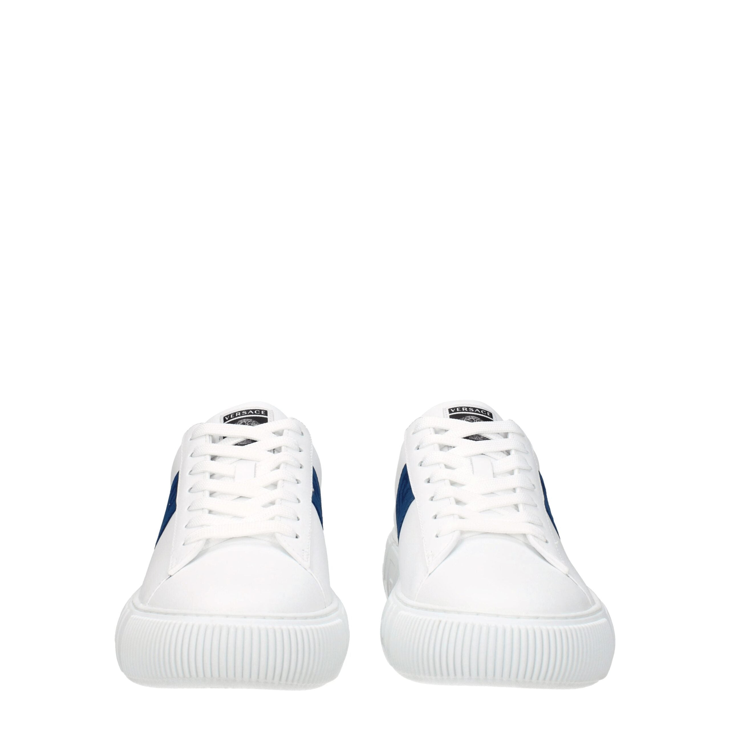 White Leather Low Top Sneakers