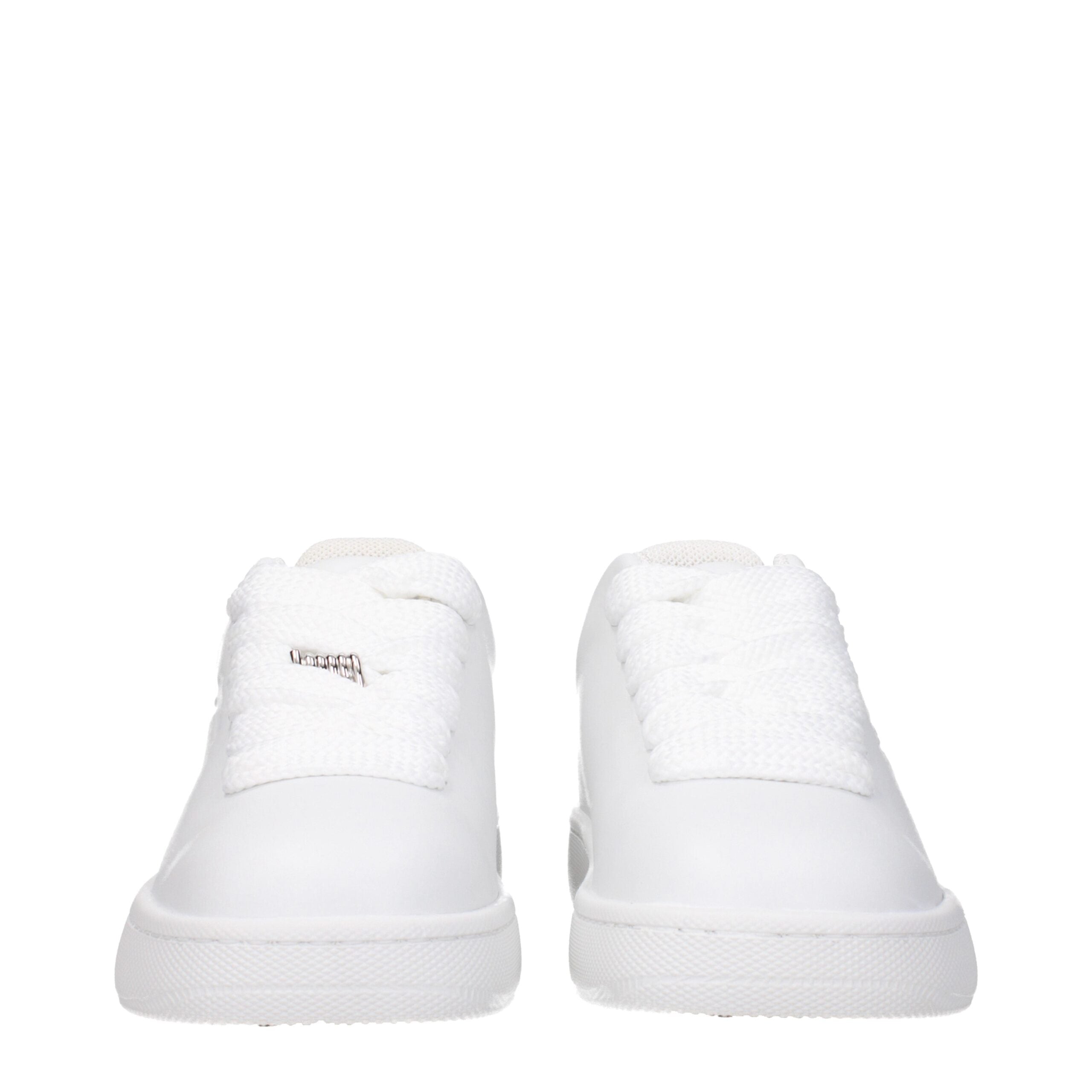 White Leather Low Top Sneakers