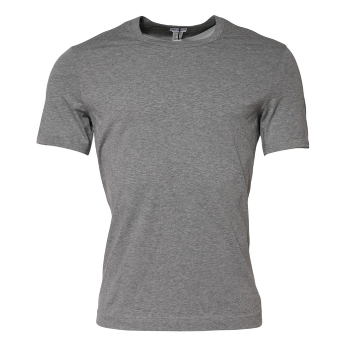 Gray Crew Neck Short Sleeves Underwear T-shirt