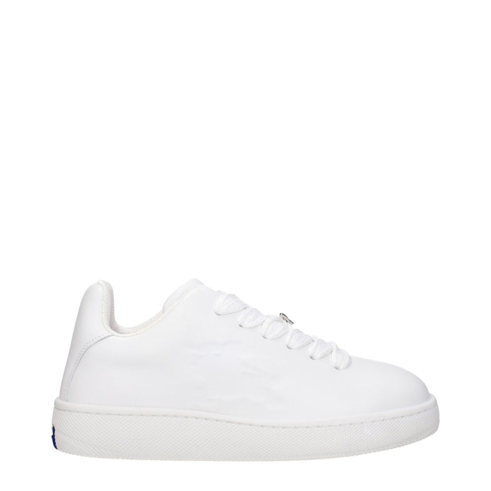 White Leather Low Top Sneakers