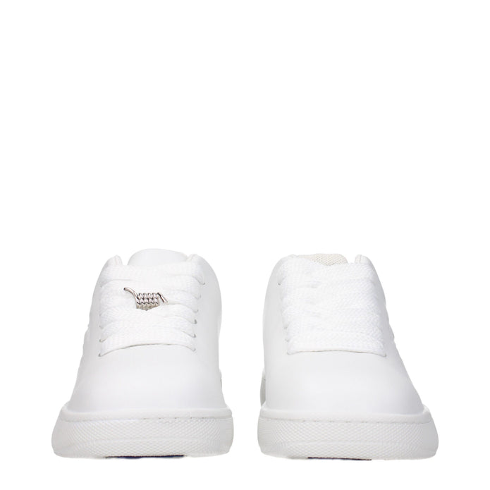 White Leather Low Top Sneakers