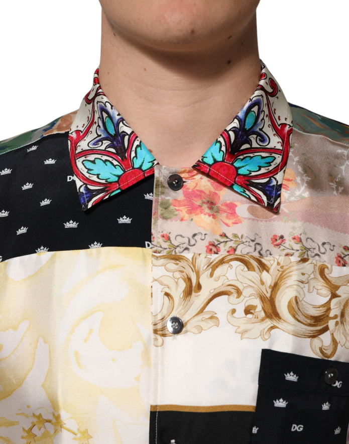 Multicolor Printed Button Down Casual Shirt