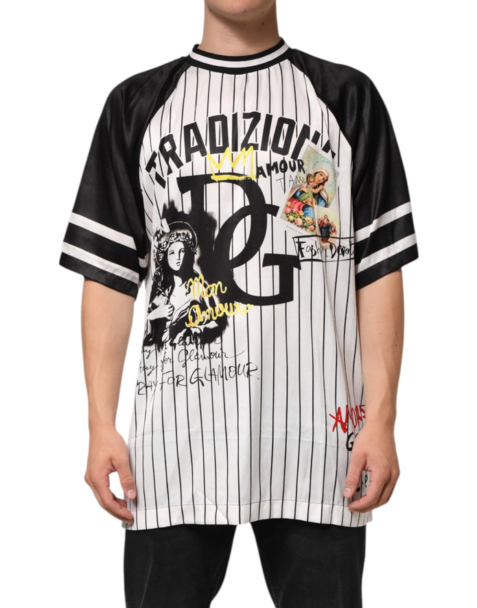 Tradizione Graffiti Print Oversized Men T-shirt