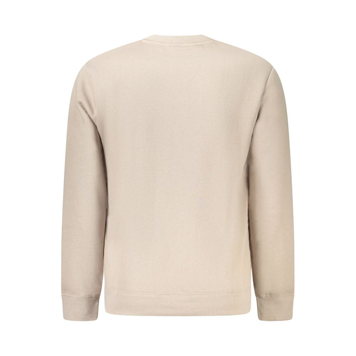 Beige Cotton Men Sweater
