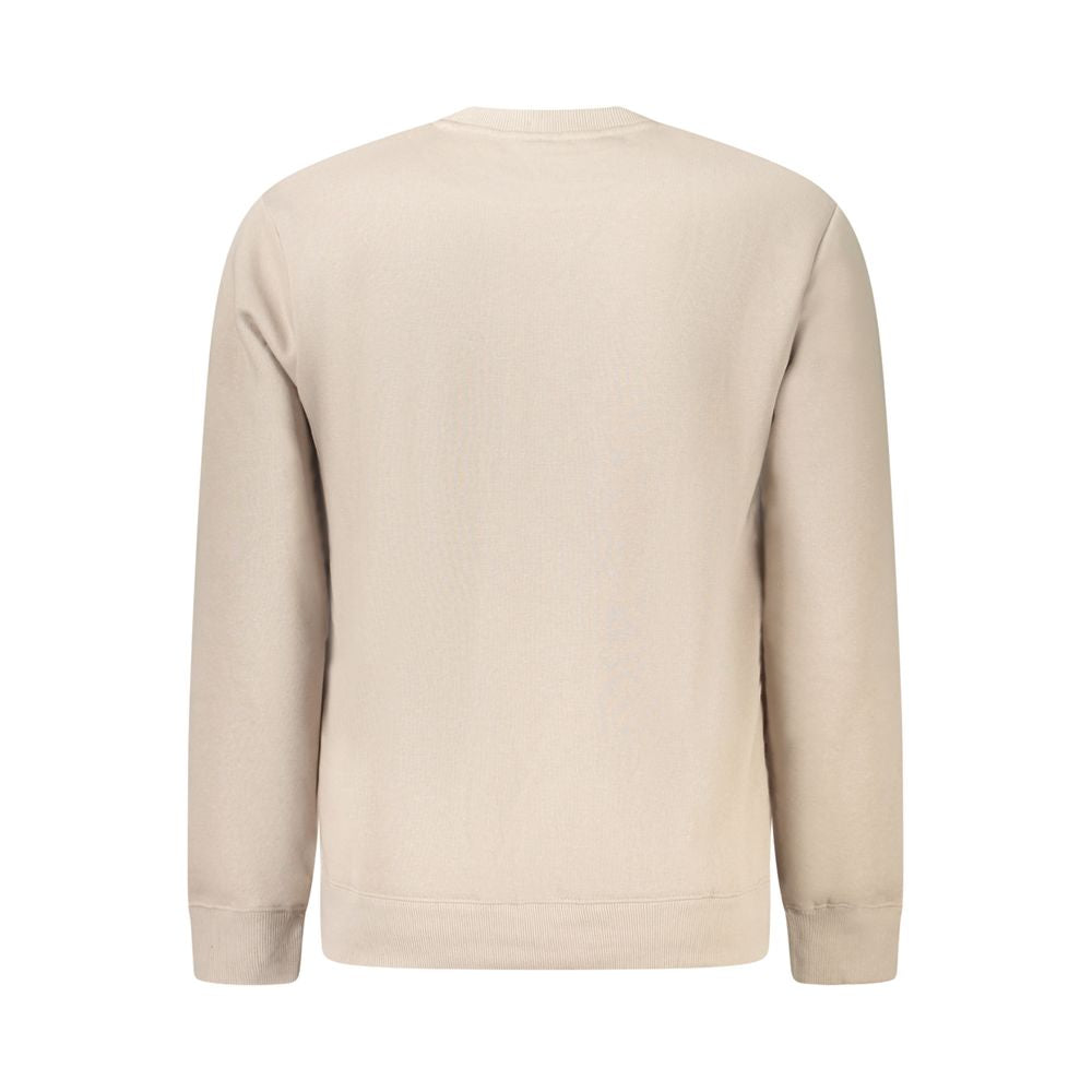 Beige Cotton Men Sweater