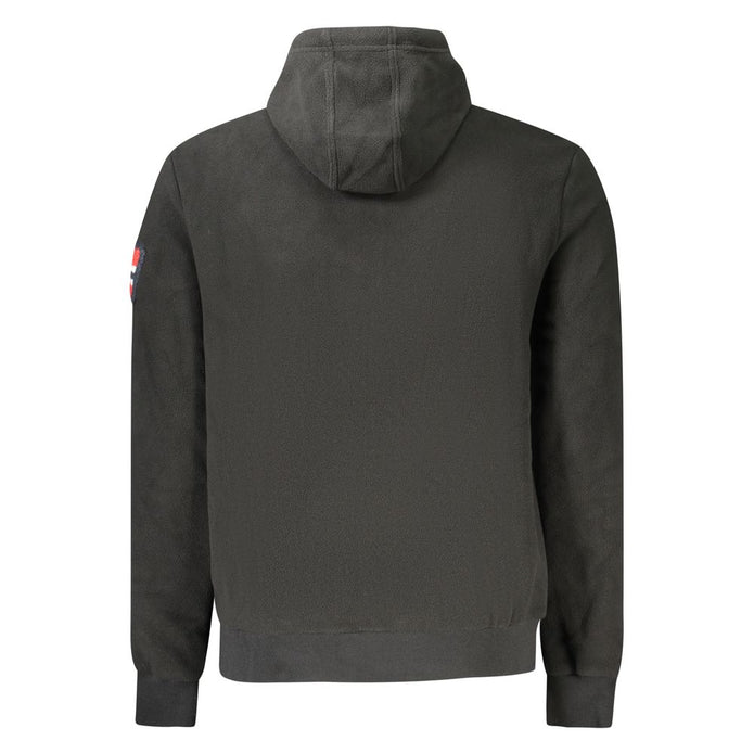 Black Polyester Men Sweatshirt