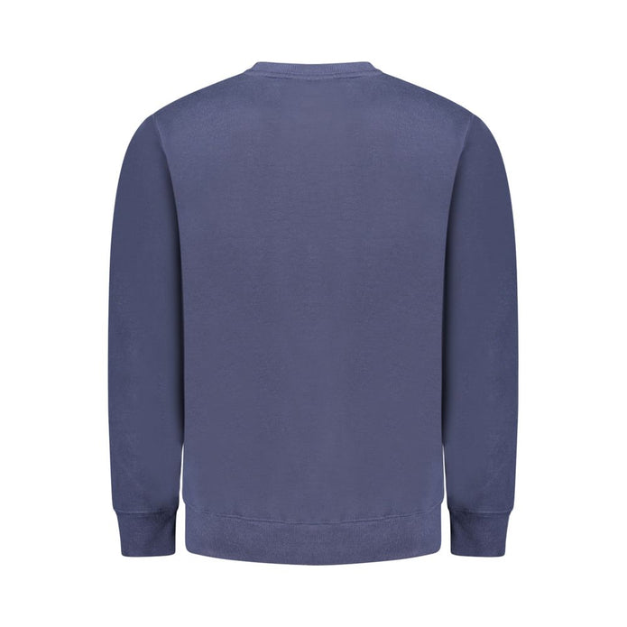 Blue Cotton Men Sweater