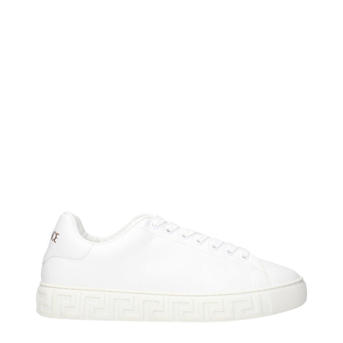White Leather Low Top Sneakers